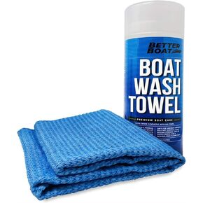 Better Boat Seafoam Dry Towel - 2 Pack, Synthetic, Premium Shammy Towel, Absorbent Quick Dry Towels for Car, Boat, Marine Grade, Cleaning Supplies, Towels for Drying, 25x17 inches