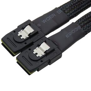 6FT Internal Mini SAS Cable 36pin SFF-8087 to SFF-8087 Cable, 190cm, Black