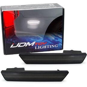 iJDMTOY Clear Lens Red Full LED Rear Side Marker Light Kit Compatible With 2008-14 Dodge Challenger, 2011-14 Charger, Powered by 36-SMD LED, Replace OEM Back Sidemarker Lamps