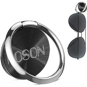 Sunglass Holder for Car Dash, Premium Metal-Alloy Eyeglasses and Glasses Holder for Car, House, Boat, RV, or Truck - Any Surface You Need - Silver Black (1 Pack)