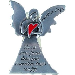 Never Drive Faster Guardian Angel Car Visor Clip, Gift for New and Experienced Drivers, for Safety on the Road, by Abbey & CA Gift
