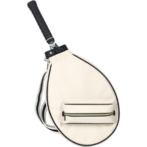 Tennis Sling Bag, Lightweight Tennis Crossbody Backpack with Exterior Zip Pocket, Checkered Pattern Tennis Racket for racquet with a head, Shoulder Bag for Men