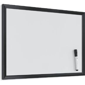 U Brands Magnetic Dry-Erase Board, 36 X 24 Inches, Black Wood Frame (311U00-01)