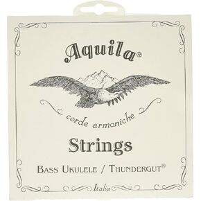 Aquila 68U Bass Ukulele Strings Thundergut, GDAE, Tuning Stability [Set of 4] White