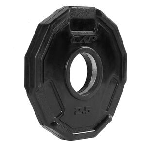 CAP Barbell 12-Sided Rubber Olympic Grip Weight Plates, Black | Multiple Sizes