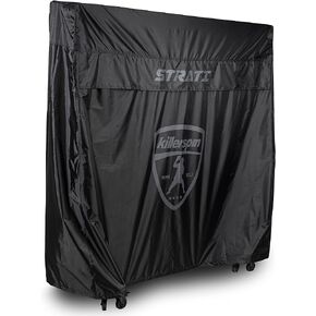 Killerspin MyT Strati Table Cover for Foldable Indoor and Outdoor Table Tennis Tables, 100% Polyester with PVC Coating, Black