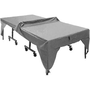Table Tennis Cover, Ping Pong Table Cover 210D Silver Coated Oxford Cloth Fabric Waterproof Sunproof Ping Pong Table Dust Cover for All Weather Protection, 280 x 153 x 73cm / 110.2 x 60.2 x(Grey)