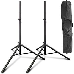 AxcessAbles Heavy-Duty Crank-up DJ Stands with Carry Bag | 175LB Load Capacity per Stand | Crank Up Light Stands | Crank Up DJ Speaker Tripod Stands | Stage Lighting Stands (Crank Stand -2 Pack)