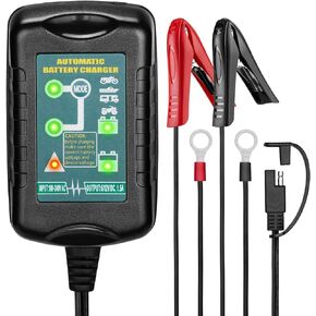 شاحن بطارية EBL 6V 12V 1.5Amp شاحن ذكي - شاحن بطارية السيارة المحمول شاحن هزيلة للحفاظ على البطارية مع تعويض درجة الحرارة للسيارات والدراجات النارية والقوارب والمركبات الرباعية والمركبات الترفيهية in Kuwait