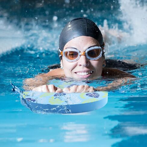 لوح كيك بورد للتدريب على السباحة، وتدريب الكبار على السباحة، ومساعد السباحة، وركل السباحة مع مقابض لتدريب المبتدئين - أزرق in Kuwait