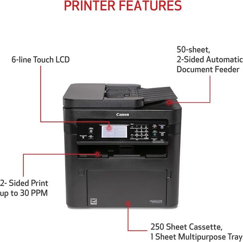 Canon imageCLASS MF269dw II VP - All in One, Wireless, Duplex Laser Printer & Genuine Toner Cartridge 051 Black (2168C001), 1-Pack imageCLASS MF264dw, MF267dw in Saudi Arabia