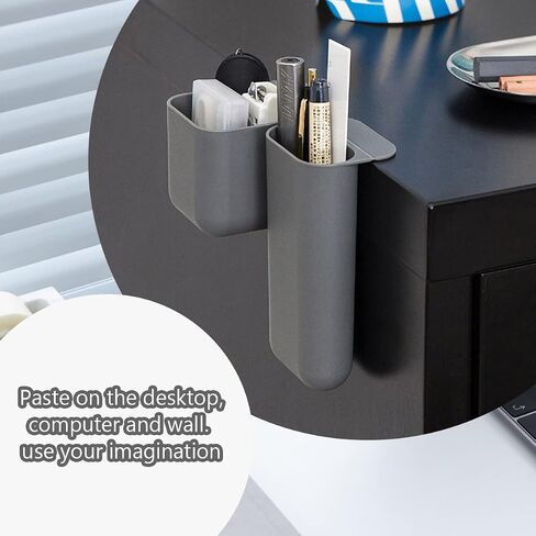 Barelove Computer Monitor Memo Boards, Set of 2 (Left & Right) Clear Multifunction Acrylic Screen Message Pad Side Panel Phone Holder, Utility Organizer for Office Desktop, with 1 Pack Sticky Notes in Saudi Arabia
