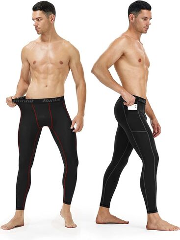 Runhit Compression Pants Men Running Tights Leggings Athletic Workout Gym Pants in Saudi Arabia