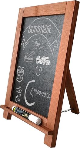 Chalkboard Sign, 10.2" x 14" Wood Frame Chalk Board, Small Chalk Board Sign Including White Chalk Marker Perfect for Home,Kitchen,Wedding, Restaurant in Saudi Arabia