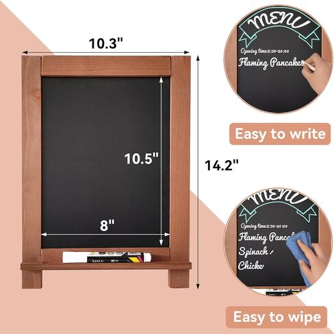 Chalkboard Sign, 10.2" x 14" Wood Frame Chalk Board, Small Chalk Board Sign Including White Chalk Marker Perfect for Home,Kitchen,Wedding, Restaurant in Saudi Arabia