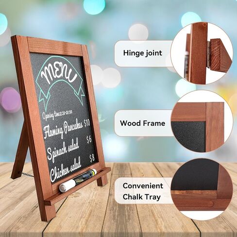 Chalkboard Sign, 10.2" x 14" Wood Frame Chalk Board, Small Chalk Board Sign Including White Chalk Marker Perfect for Home,Kitchen,Wedding, Restaurant in Saudi Arabia