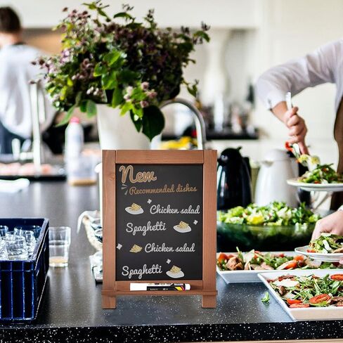 Chalkboard Sign, 10.2" x 14" Wood Frame Chalk Board, Small Chalk Board Sign Including White Chalk Marker Perfect for Home,Kitchen,Wedding, Restaurant in Saudi Arabia