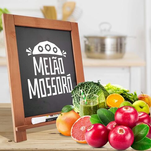 Chalkboard Sign, 10.2" x 14" Wood Frame Chalk Board, Small Chalk Board Sign Including White Chalk Marker Perfect for Home,Kitchen,Wedding, Restaurant in Saudi Arabia