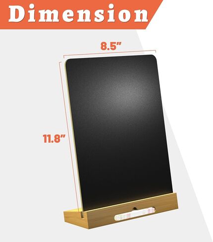 Chalkboard Signs 8.3 x 11.7,Small Chalkboard Signs with Stand and Business Card Holder,Wood Table Top Food Signs Bar Sign Message Board Menu Board for Kitchen Home Party and Event Decorations in Saudi Arabia
