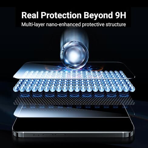 Ultra Top 9H+ Glass for iPhone 15 Privacy Screen Protector [Invisible Privacy Armor] Privacy Screen iPhone 15 Tempered Glass [Full Coverage & Longest Durable] High Definition, 2 Packs in Kuwait