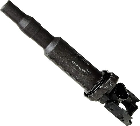 BOSCH 0221504470 OE Ignition Coil - Compatible With Select BMW 128i, 135i, 323i, 325i, 328i, 330i, 335i, 525i, 528i,530i, 535i, 550i, 650i, 740i, 750i, 760i, M5, M6, X3, X5, X6, Z4 + More - Single in Saudi Arabia