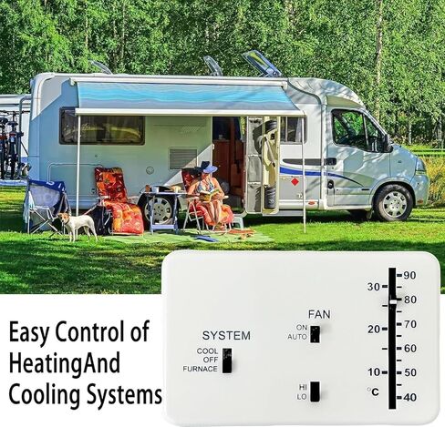 ترموستات RV، بديل ترموستات تناظري RV لـ Dometic (بارد فقط/الفرن) 3106995.032، 12 فولت تيار مستمر in Kuwait