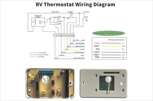 ترموستات RV، بديل ترموستات تناظري RV لـ Dometic (بارد فقط/الفرن) 3106995.032، 12 فولت تيار مستمر in Kuwait