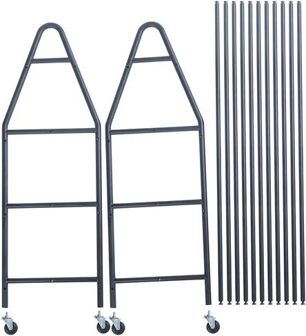 رفوف كرة السلة للكرات ذات العجلات، رفوف كروية لعربة الكرات الحديدية لحامل كرات المرآب، منظم كرات تخزين الكرة (أسود، 4 طبقات، 35 كرة) in Kuwait