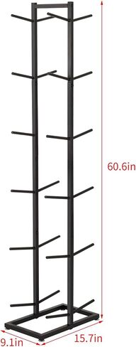Basketball Rack,12 Ball Display Ball sMetal Ball Rack for Home Garage Rugby Basketball Soccer Volleyball Storage Rack, Black in Saudi Arabia