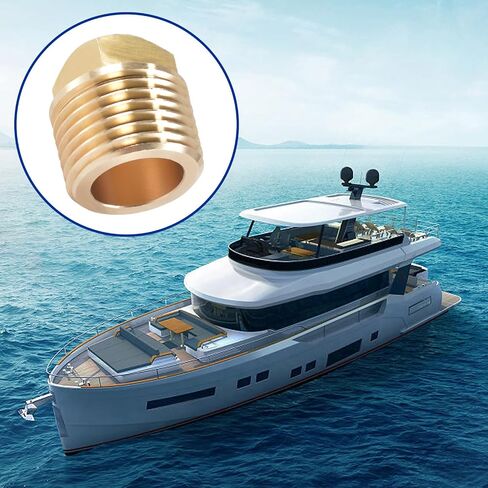 1/2 بوصة NPT قابس تصريف القارب النحاسي، 2 حزمة قابس تصريف Garboard لـ Bayliner Four Winns Glastron Larson Sea Ray Starcraft والعديد من النماذج الأخرى (1/2 بوصة NPT) in Saudi Arabia