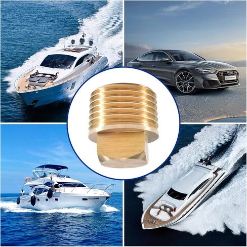 1/2 بوصة NPT قابس تصريف القارب النحاسي، 2 حزمة قابس تصريف Garboard لـ Bayliner Four Winns Glastron Larson Sea Ray Starcraft والعديد من النماذج الأخرى (1/2 بوصة NPT) in Saudi Arabia