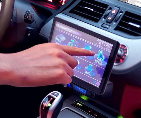 Pyle PLD10BT 10.1-Inch Motorized Touchscreen Bluetooth Receiver Multimedia System with Built-In DVD Player in Saudi Arabia