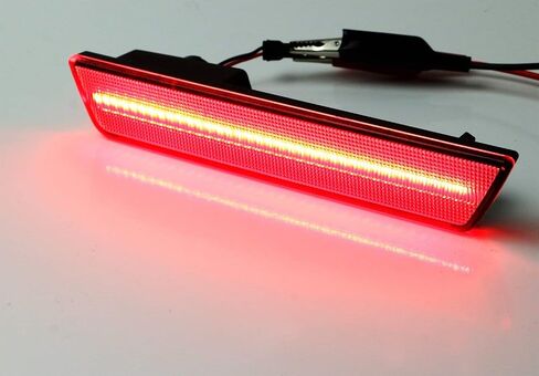 iJDMTOY 75-090-Smoked-Red Smoked Lens أحمر كامل LED مجموعة إضاءة جانبية خلفية لسيارة Dodge 2008-14 Challenger & 2011-14 Charger، مدعوم بـ 36 صمام ثنائي LED، استبدل مصابيح العلامات الجانبية OEM in Kuwait