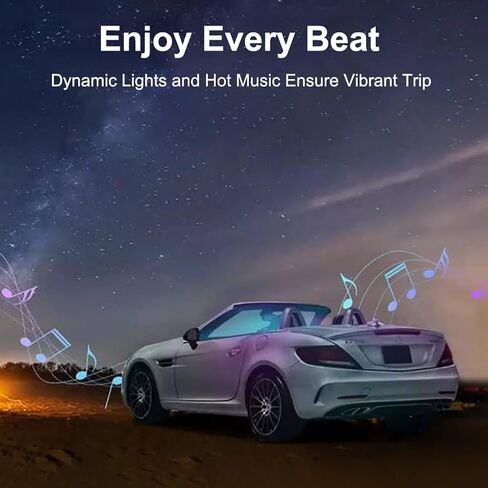 QVEVDACAR شريط إضاءة LED داخلي للسيارة، طقم إضاءة محيطة للسيارة RGB 9 في 1 مع 4 مصابيح أسفل لوحة القيادة و5 شرائط LED من الألياف الضوئية، مزامنة مع الموسيقى والتحكم في تطبيق بلوتوث لاسلكي (لا يشمل جهاز التحكم عن بعد) in Kuwait