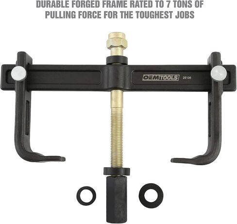 OEMTOOLS 25106 أسطوانة الفرامل وساحب الدوار، أداة محور العجلة، تستخدم مع مفتاح الربط، محولات للاستخدام مع معظم أحجام المحور الشائعة، أداة طبل الفرامل in Saudi Arabia