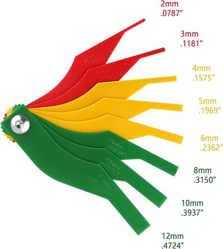 8Pcs Portable Color Coded Brake Lining Thickness Gauge, Quickly Gauge Brake Pad Thickness of Any Vehicle,The Most Practical Car Gadgets in Saudi Arabia