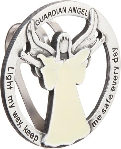 Light My Way Guardian Angel Auto Visor Clip, Glow in the Dark, Gifts for Drivers, 1 7/8-Inches, by Abbey & CA Gift in Saudi Arabia
