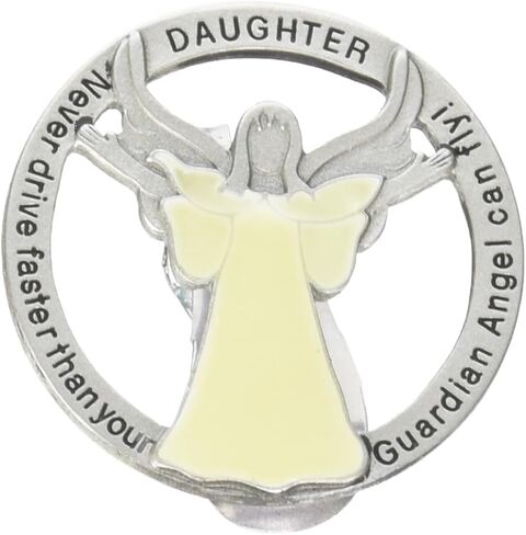 Light My Way Guardian Angel Auto Visor Clip, Glow in the Dark, Gifts for Drivers, 1 7/8-Inches, by Abbey & CA Gift in Saudi Arabia