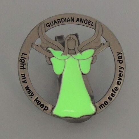 Light My Way Guardian Angel Auto Visor Clip, Glow in the Dark, Gifts for Drivers, 1 7/8-Inches, by Abbey & CA Gift in Saudi Arabia