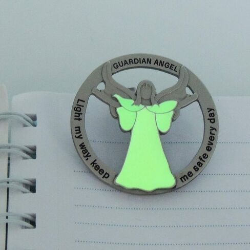 Light My Way Guardian Angel Auto Visor Clip, Glow in the Dark, Gifts for Drivers, 1 7/8-Inches, by Abbey & CA Gift in Saudi Arabia