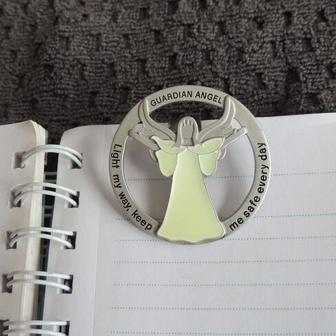 Light My Way Guardian Angel Auto Visor Clip, Glow in the Dark, Gifts for Drivers, 1 7/8-Inches, by Abbey & CA Gift in Saudi Arabia