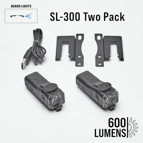Skateboard Lights with Mounts (Combo Pack SL-300/R1 | Standard + Starter Pack of Mounts) in Kuwait