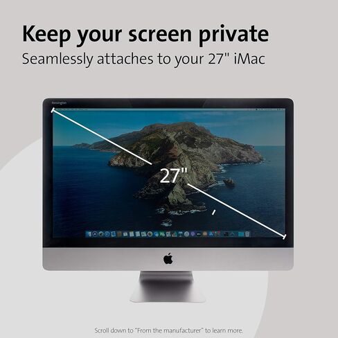 شاشة خصوصية Kensington iMac لجهاز iMac مقاس 27 بوصة (K50723WW) in Kuwait
