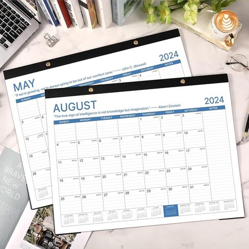 تقويم مكتب 2024 - 2024 تقويم مكتب كبير، تقويم مكتب 2024، يناير 2024 - ديسمبر 2024، 2024 تقويم مكتب كبير 22 × 17، 2 في 1، ورق سميك + واقيات زوايا + كتل كبيرة مسطرة - أزرق in Saudi Arabia