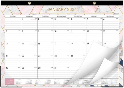 تقويم مكتب 2024 - تقويم شهري للمكتب/الحائط 2024، 12 بوصة × 16.8 بوصة، يناير 2024 - ديسمبر 2024، 18 تقويم حائط شهري، كتل كبيرة مسطرة، مثالية لتخطيط وتنظيم منزلك أو مكتبك in Kuwait