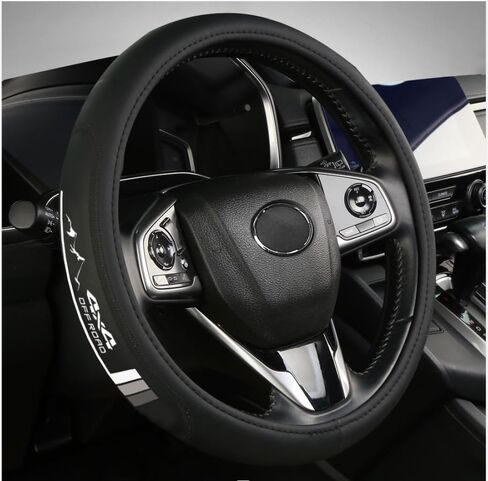غطاء عجلة القيادة من الجلد الفاخر متوافق مع Toyota Tacoma 4Runner Tundra Highlander Sequoia، غير قابل للانزلاق، مسامي 15-16.5 بوصة in Saudi Arabia