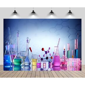 7ftx5ft Science Lab Backdrop Chemistry Lab Equipment Medical Laboratory Scientific Glassware Background Scientist Laboratory Theme Party Decor Photo Booth Studio Props Wallpaper