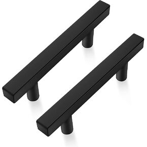 30 Pack 5 Inch Matte Black Cabinet Pulls Stainless Steel Cabinet Handles, 3 Inch Hole Center Drawer Pulls Kitchen Cabinet Hardware