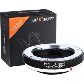 K&F Concept Lens Mount Adapter Compatible with Olympus Pen-F Lens to Nikon 1 Series Camera