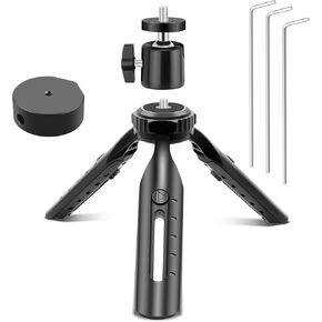 Starlink Mini Mount, Adjustable Tripod Mount for Starlink Mini Aluminum Alloy Tripod Mount Adapter 1/4" 20 Threaded with 1/4" Swivel Mini Ball Head Screw Tripod Mount for Starlink Mini Antenna Black
